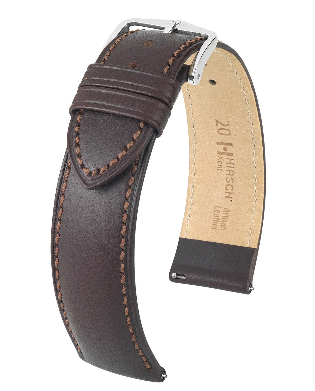 Hirsch KENT Artisan Leather Watch Strap - Brown