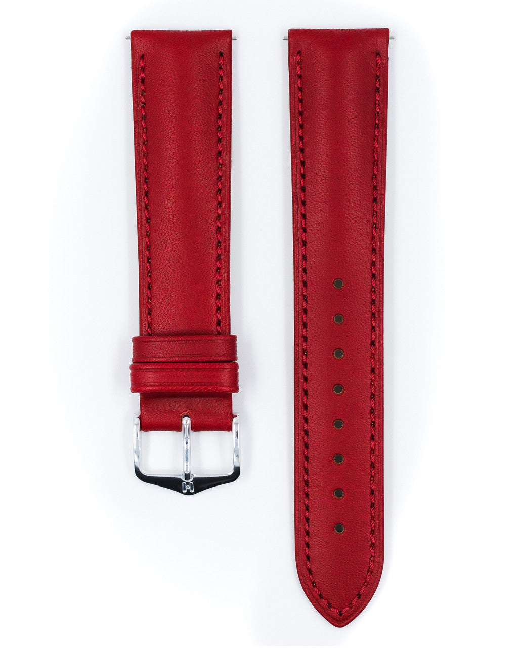 Hirsch - KENT Artisan Leather Watch Strap 010 02 - Red