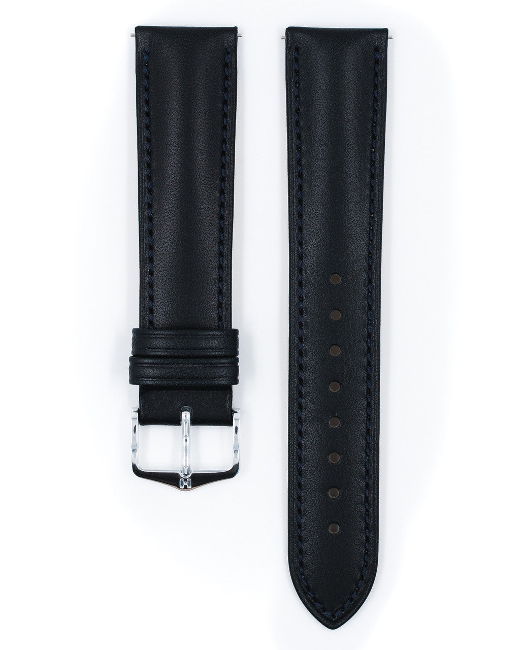 Hirsch - KENT Artisan Leather Watch Strap 010 02 - Blue