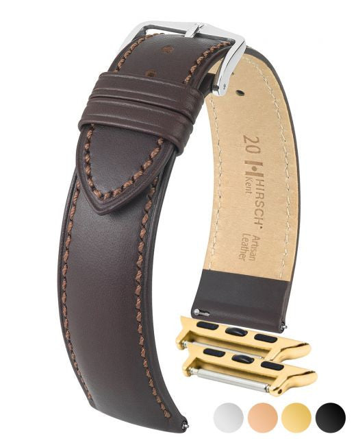 Hirsch - KENT Artisan Leather Watch Strap 010 02 - Brown