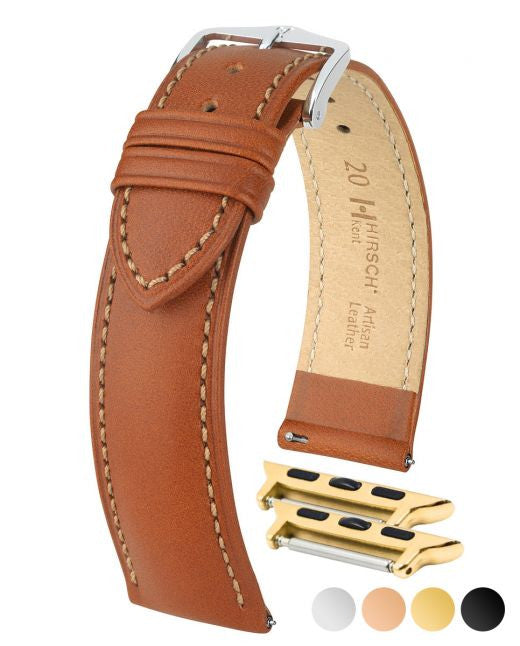 Hirsch - KENT Artisan Leather Watch Strap 010 02 - Gold Brown