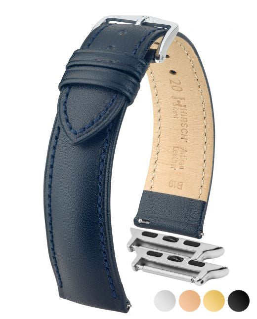 Hirsch - KENT Artisan Leather Watch Strap 010 02 - Blue