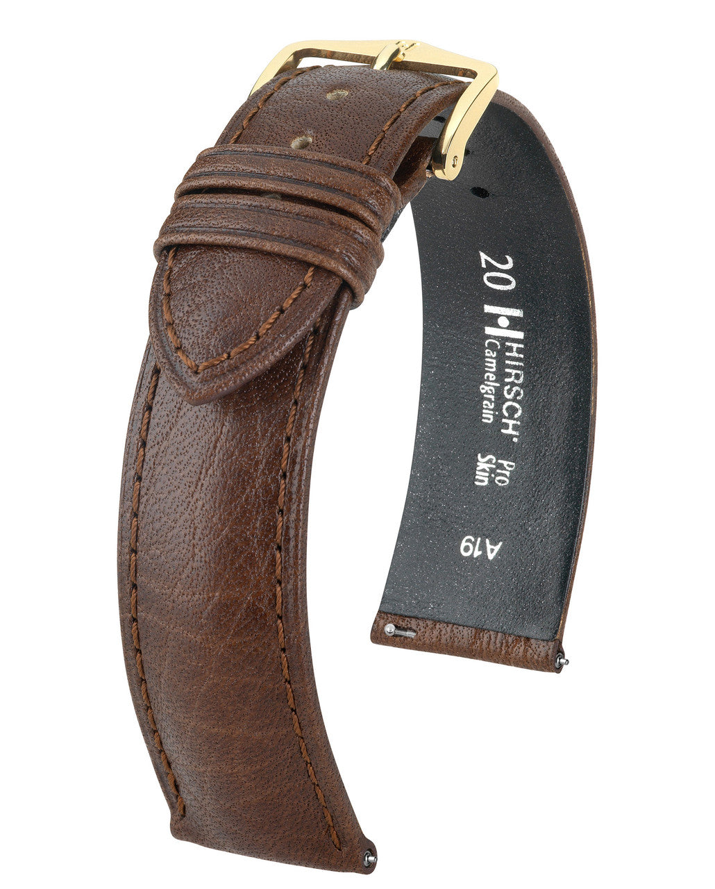 Hirsch CAMELGRAIN Pro Skin Watch Strap - Brown