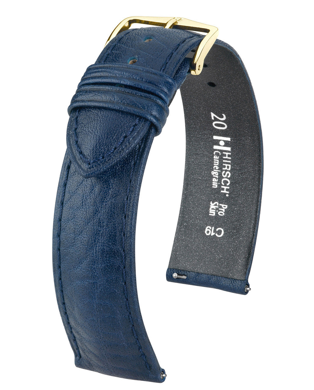 Hirsch CAMELGRAIN Pro Skin Watch Strap - Blue