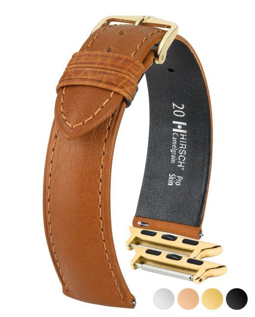 Hirsch - CAMELGRAIN Pro Skin Watch Strap 010 09 - Honey