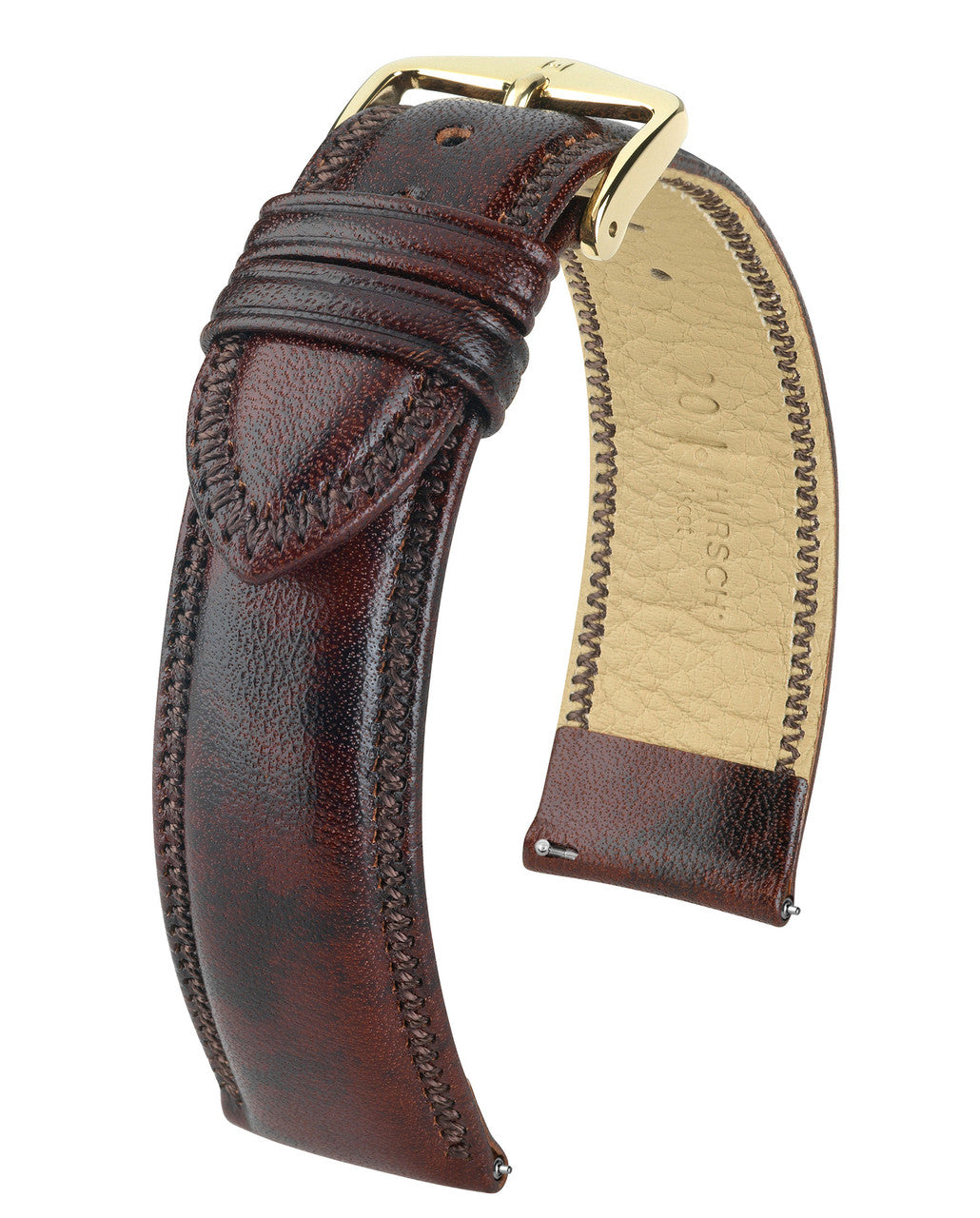 Hirsch ASCOT English Calfskin Watch Strap - Brown
