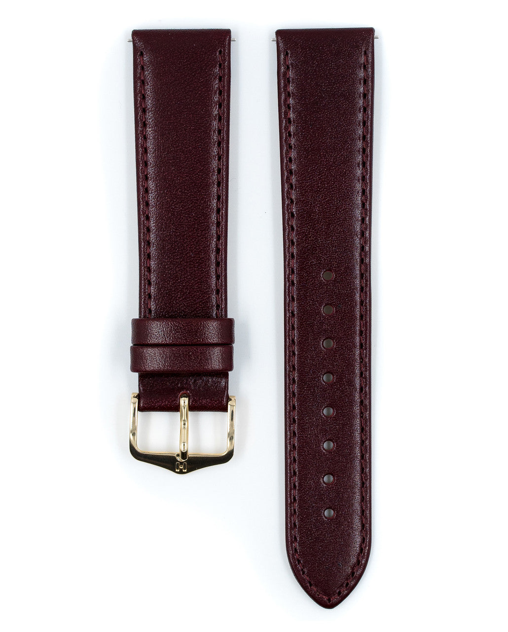 Hirsch - OSIRIS Box Leather Watch Bracelet 034 75 - Burgundy