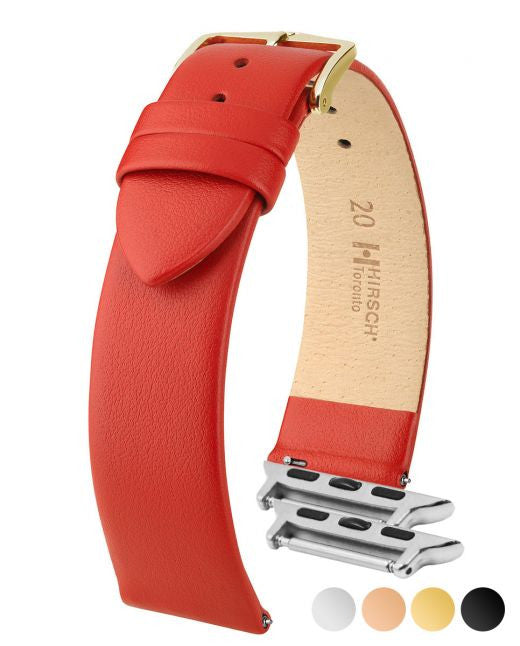 Hirsch - TORONTO Classic Calfskin Italian Watchband 037 02 - Red
