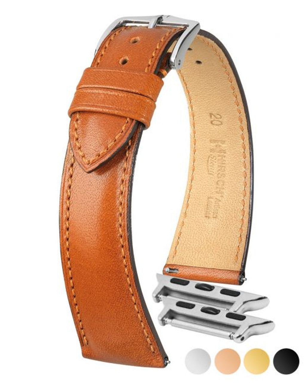 HIRSCH SIENA Artisan Leather Watchband 042 02 - Gold Brown