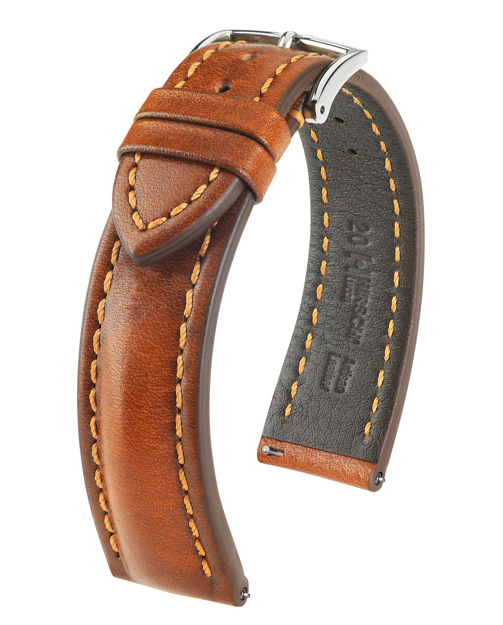 Hirsch LUCCA Artisan Leather Watchband - Gold Brown