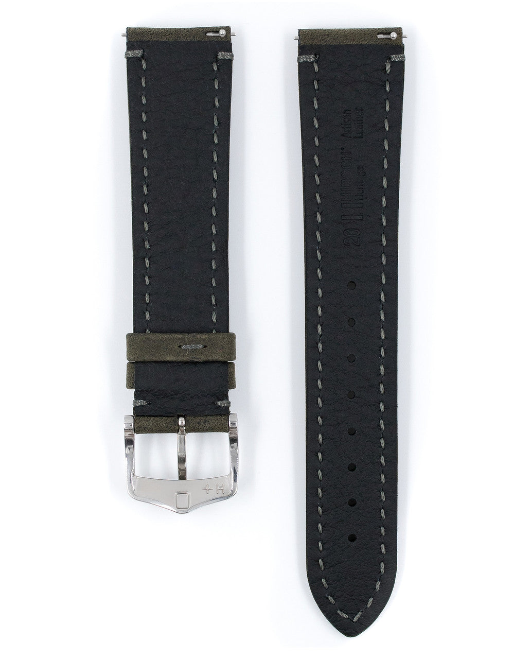 Hirsch - HERITAGE Artisan Leather Watch Band 050 33 - Grey