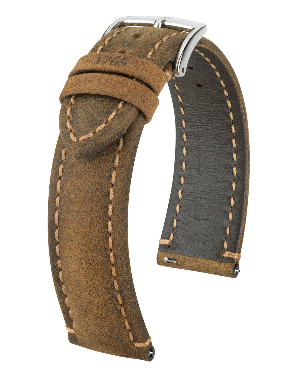HIRSCH HERITAGE Artisan Leather Watch Band 050 33 - Gold Brown