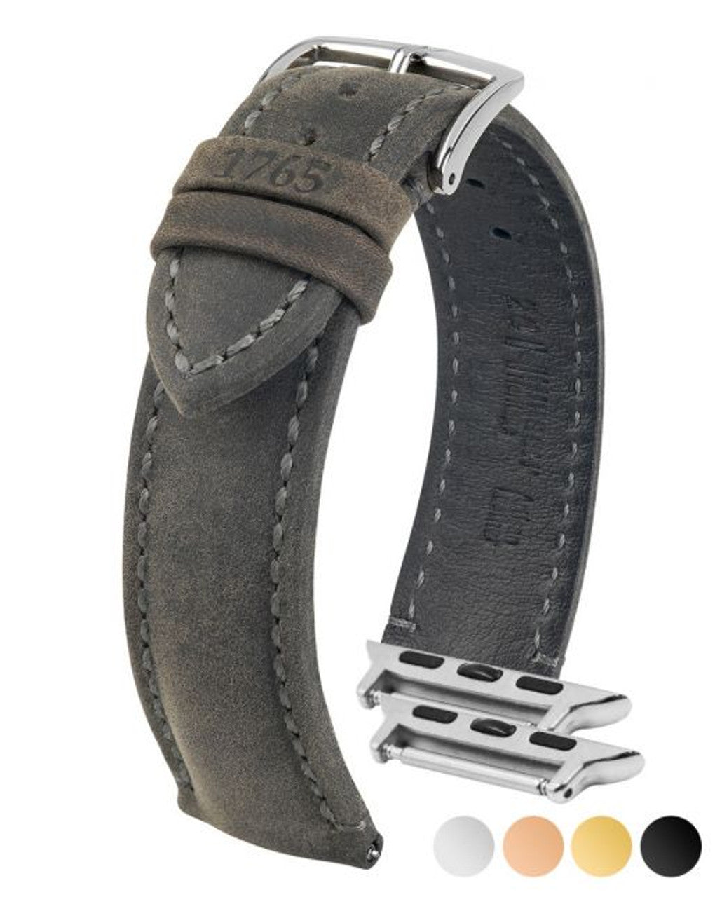 HIRSCH HERITAGE Artisan Leather Watch Band 050 33 - Grey
