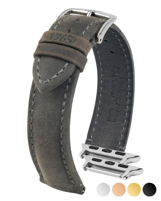 Hirsch - HERITAGE Artisan Leather Watch Band 050 33 - Grey