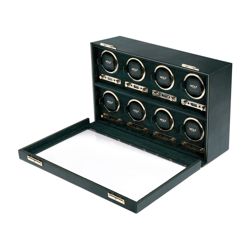 WOLF 1834 - British Racing 8 Piece Watch Winder - Green