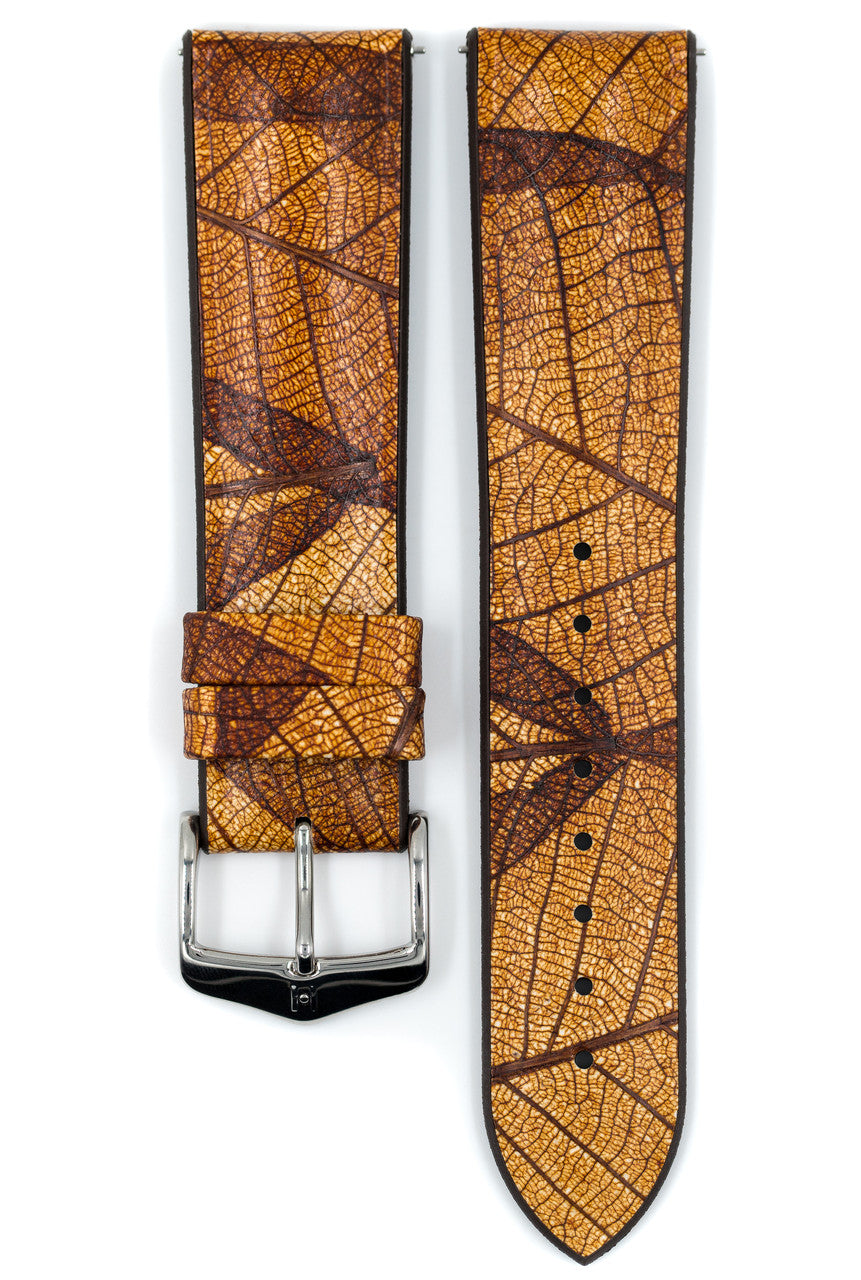 Hirsch LEAF Vegan Watchband 46 - Brown - view 8