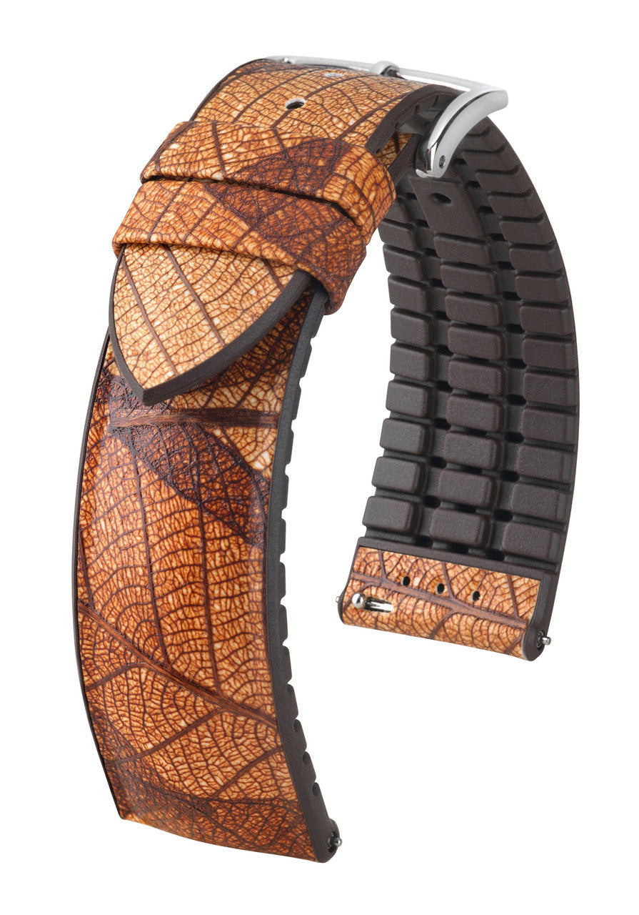 Hirsch LEAF Vegan Watchband 46 - Brown