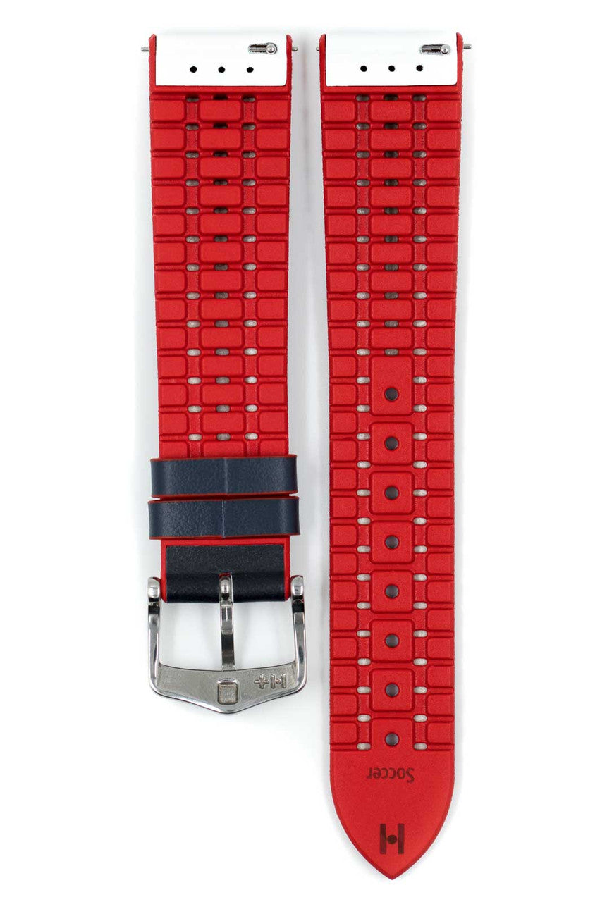 Hirsch - SOCCER Performance Sport Watch Band 092 20 02 - Blue w/Red