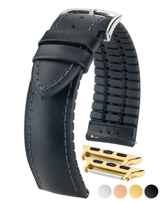Hirsch - JAMES Performance Calfskin Watch Band 092 50 02 - Black