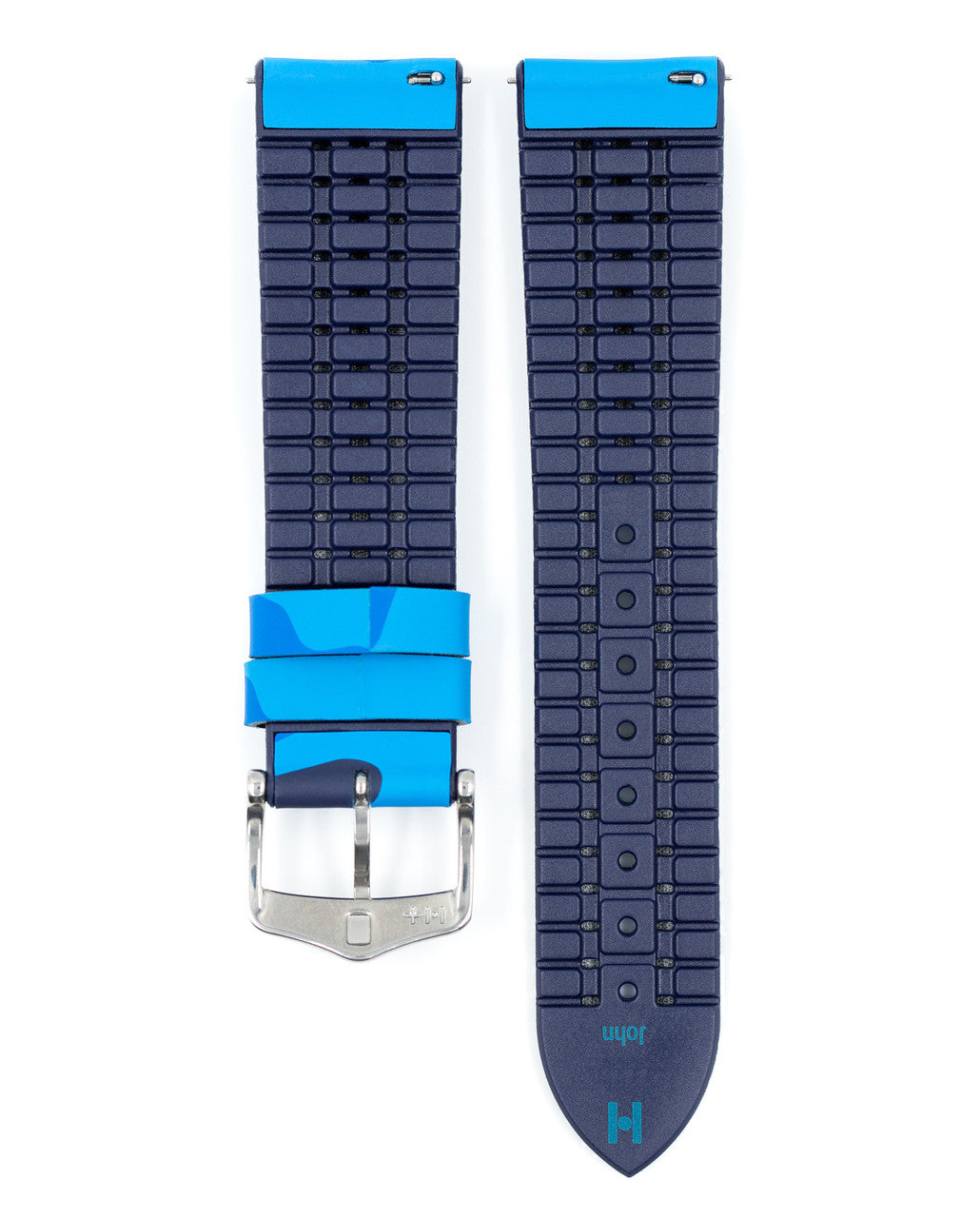Hirsch - JOHN Camouflage Performance Watch Band 092 50 88 - Blue