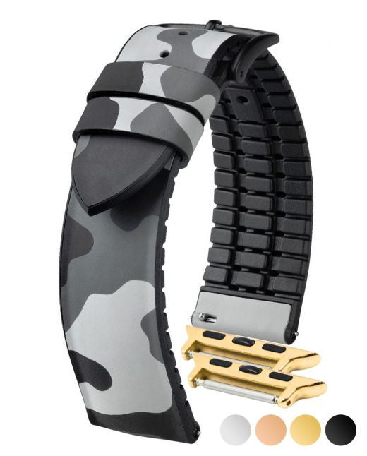 Hirsch - JOHN Camouflage Performance Watch Band 092 50 88 - Grey