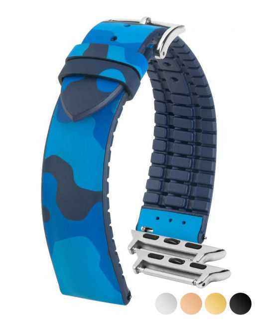Hirsch - JOHN Camouflage Performance Watch Band 092 50 88 - Blue