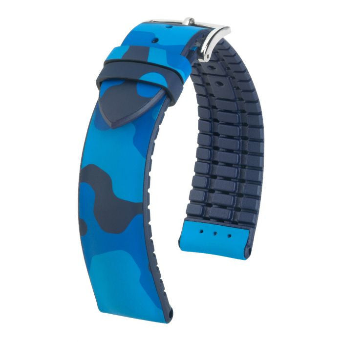 Hirsch JOHN Camouflage Performance Watch Band 88 - Blue