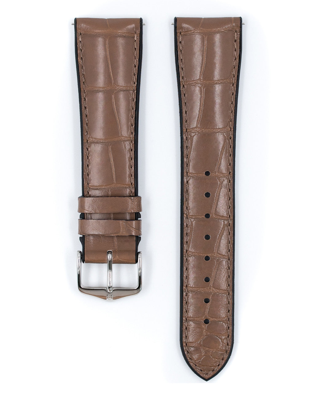 Hirsch - IAN Genuine Alligator Performance Watchband 093 50 07 - Grey