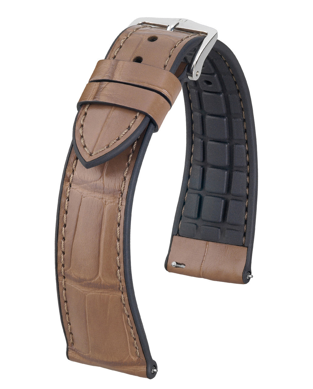 Hirsch IAN Genuine Alligator Performance Watchband 07 - Grey