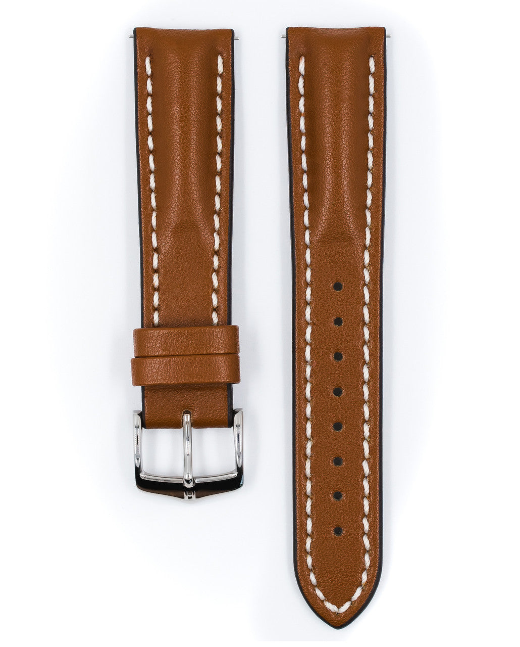Hirsch - HEAVY CALF Water & Scratch Resistant Calfskin Watch Band 014 75 - Gold Brown