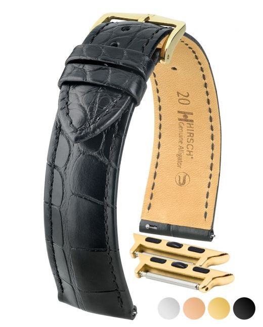 Hirsch - GENUINE ALLIGATOR Matte Watch Band 1022 07 - Brown