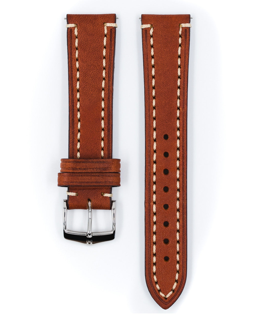 Hirsch - LIBERTY Saddle Leather Watch Band 1090 02 - Gold Brown