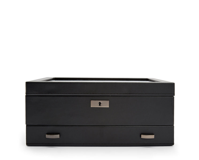 WOLF 1834 - Axis 10 Piece Watch Box with Drawer - Powder Coat