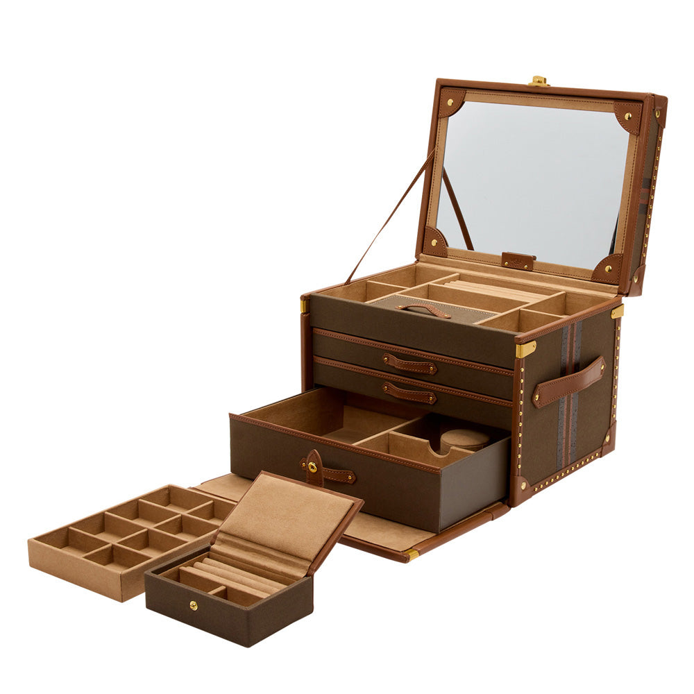 WOLF 1834 - Ida Trunk Jewellery Box - Khaki
