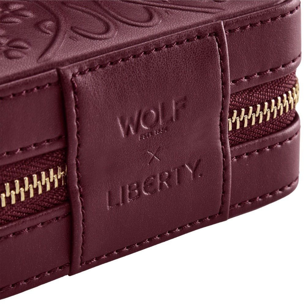 WOLF 1834 - WOLF X LIBERTY Ianthe Small Travel Jewelry Zip Case - Burgundy