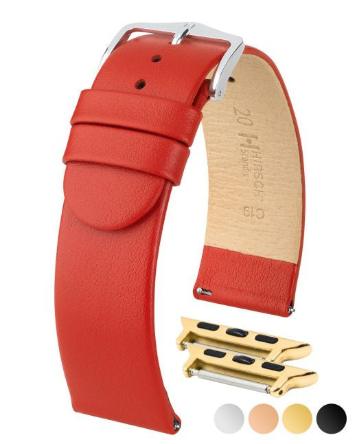 Hirsch - SCANDIC Classic Calfskin Watch Strap 1785 20 - Red