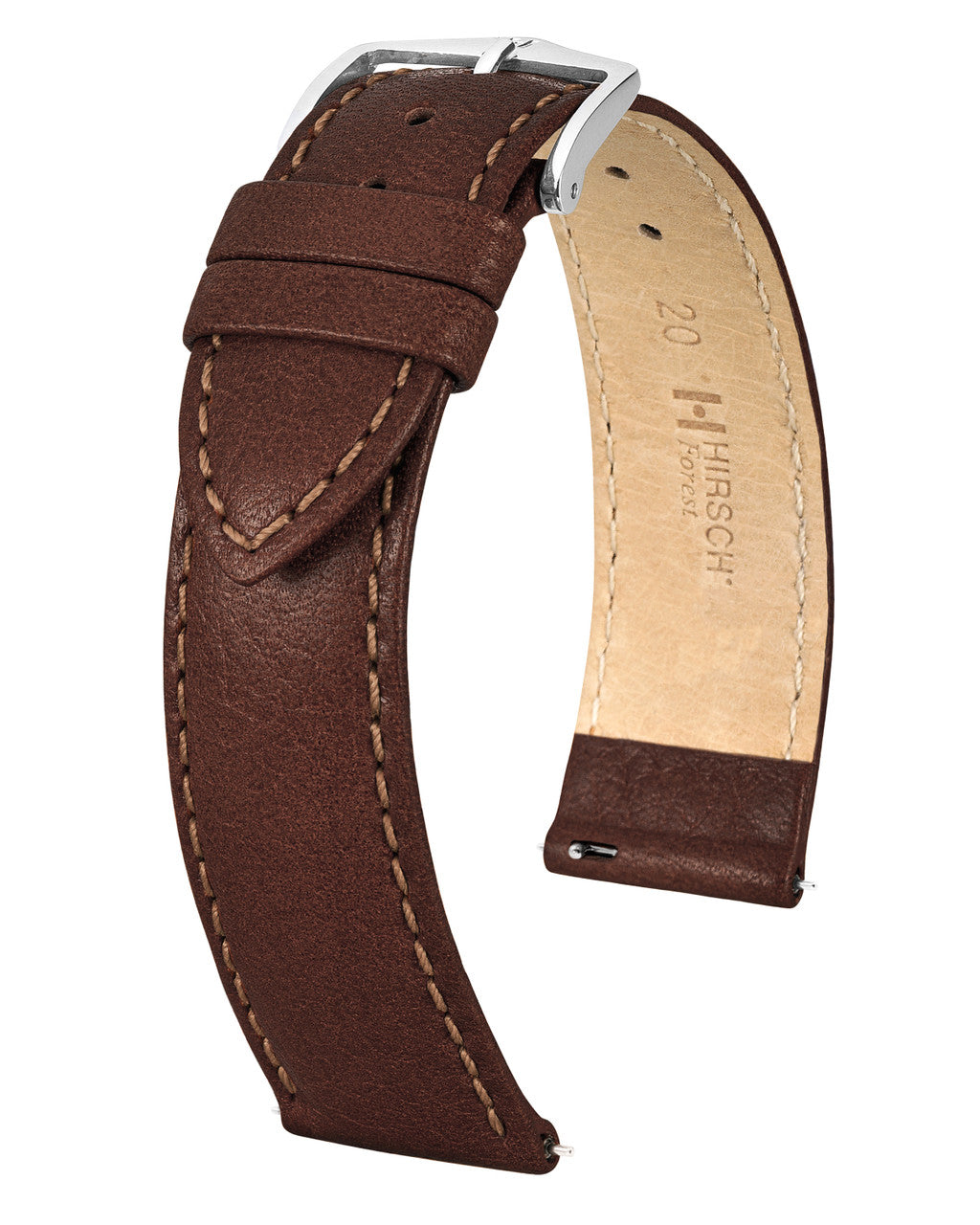 Hirsch - Forest Buffalo Watch Band 1792 - Brown