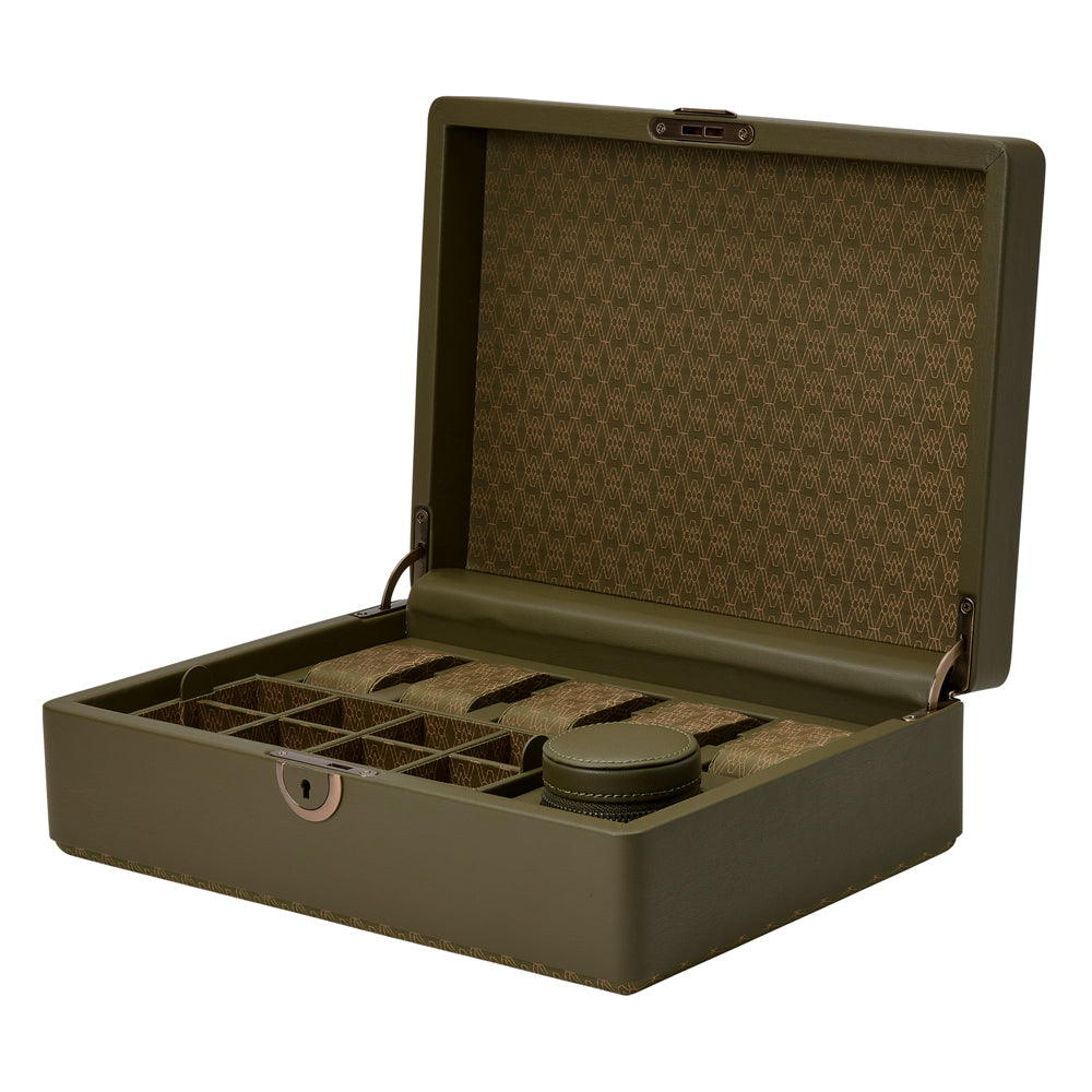 WOLF 1834 Earth 5 Piece Watch Box with Storage - Olive - view 3