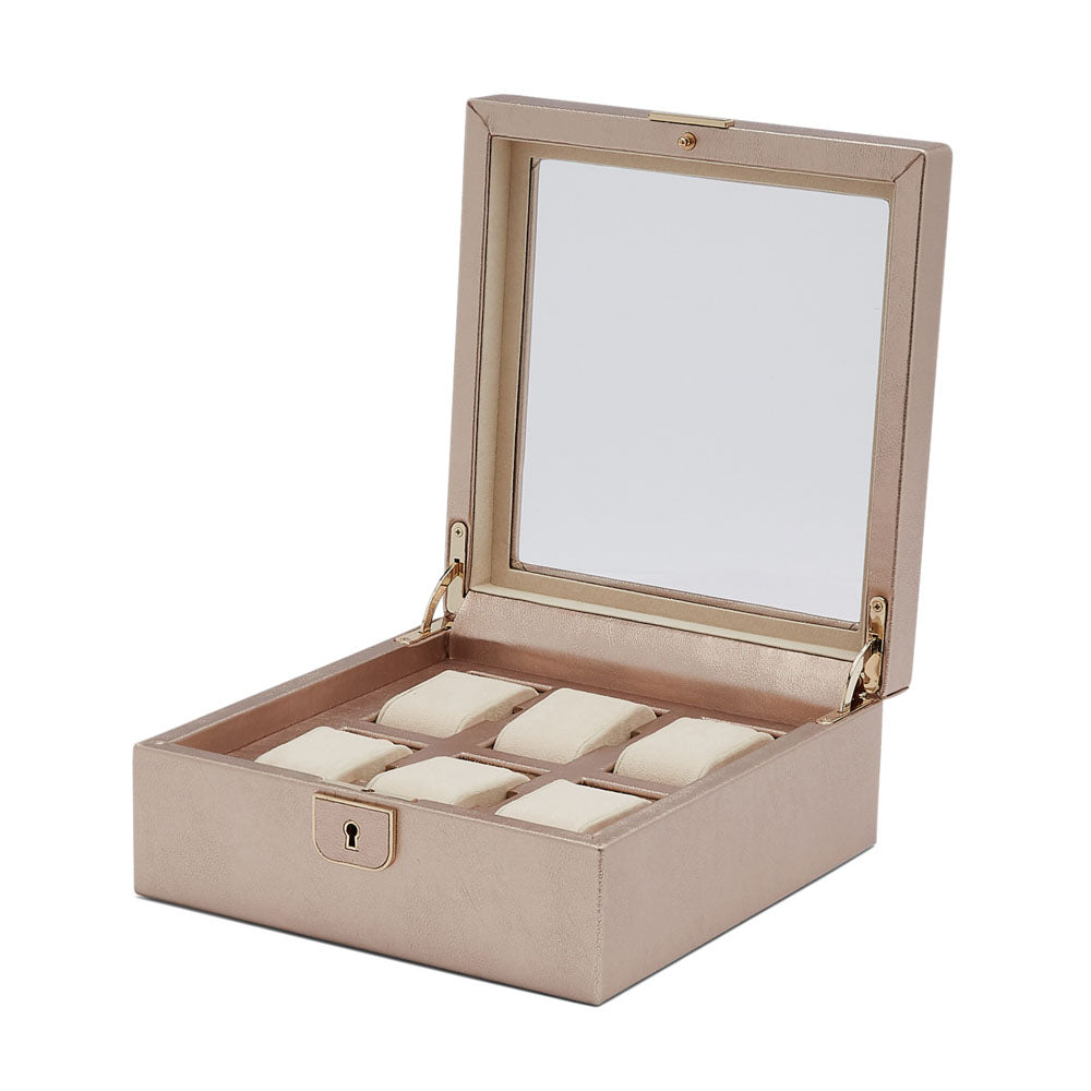 WOLF 1834 - Palermo 6 Piece Watch Box - Rose Gold