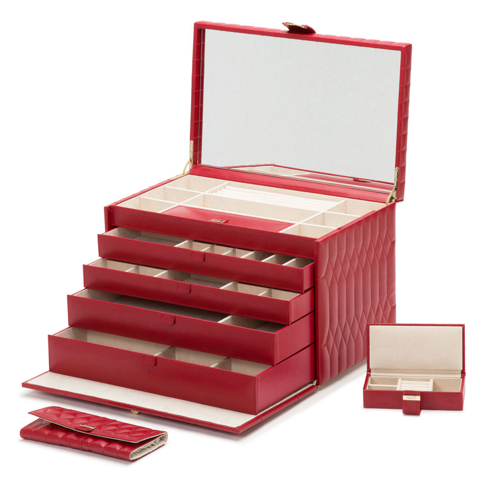 WOLF 1834 - Caroline Extra Large Jewelry Case - Red