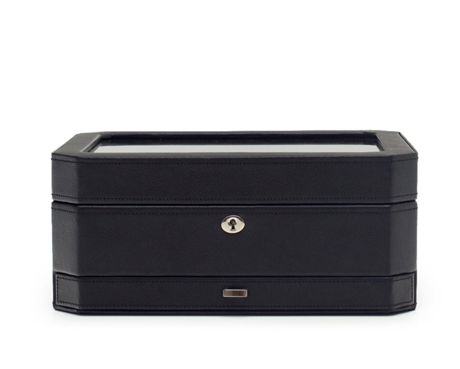 WOLF 1834 - Windsor 10 Piece Watch Box with Drawer - Black/Purple