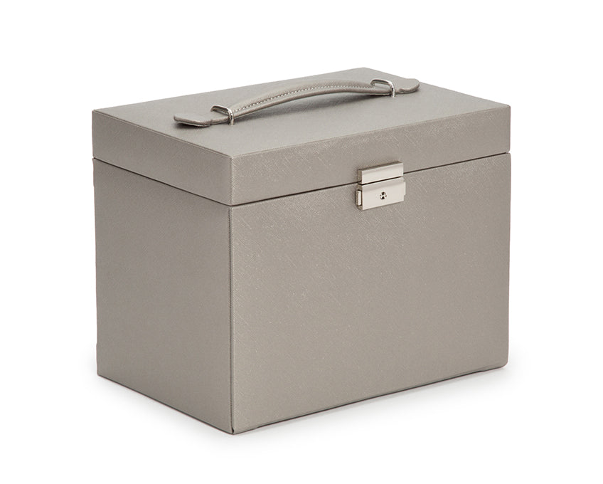 WOLF 1834 Heritage Medium Jewelry Box - Pewter Saffiano - view 5