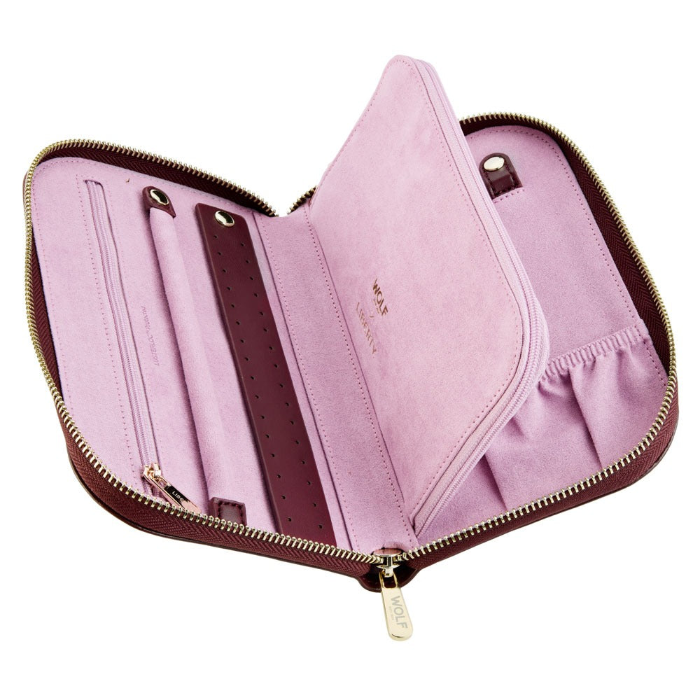 WOLF 1834 - WOLF X LIBERTY Ianthe Travel Jewelry Portfolio - Burgundy