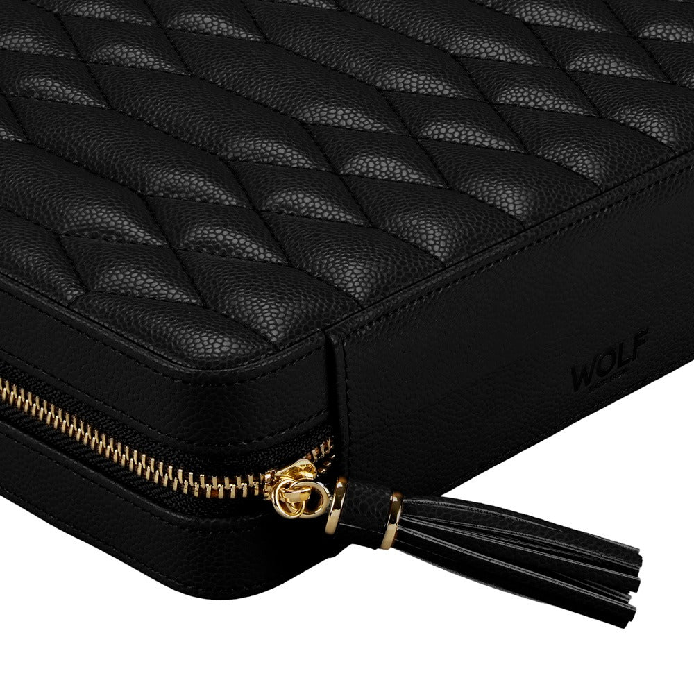WOLF 1834 Lauren Large Zip Case - Black - view 6