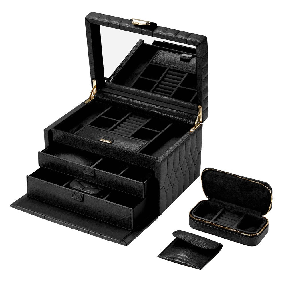 WOLF 1834 Lauren Medium Jewelry Box - Black - view 2