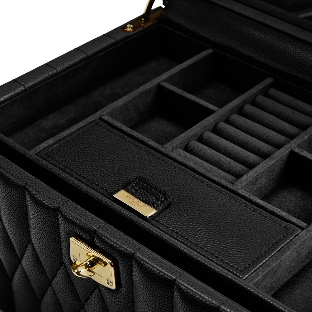 WOLF 1834 Lauren Medium Jewelry Box - Black - view 4