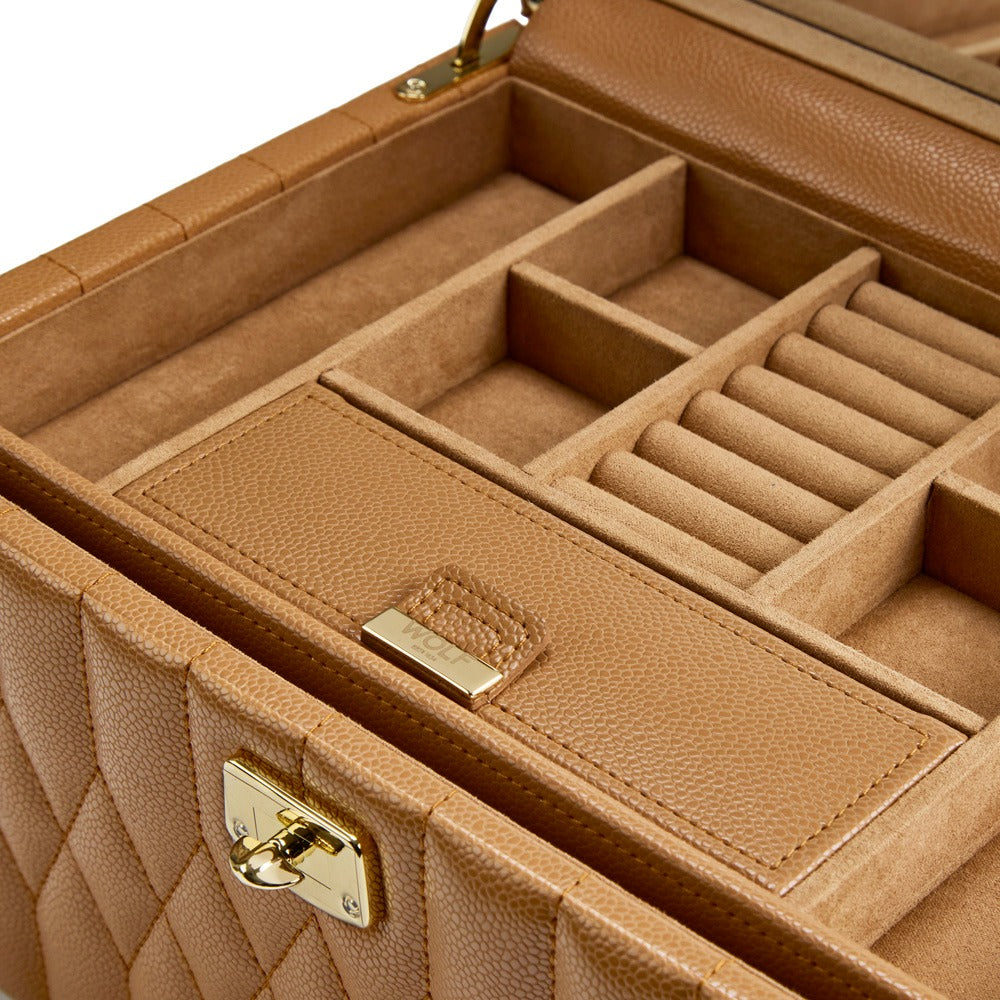 WOLF 1834 Lauren Medium Jewelry Box - Caramel - view 5