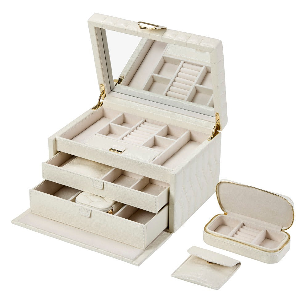 WOLF 1834 Lauren Medium Jewelry Box - Ivory - view 3