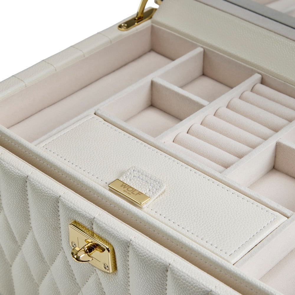 WOLF 1834 Lauren Medium Jewelry Box - Ivory - view 4