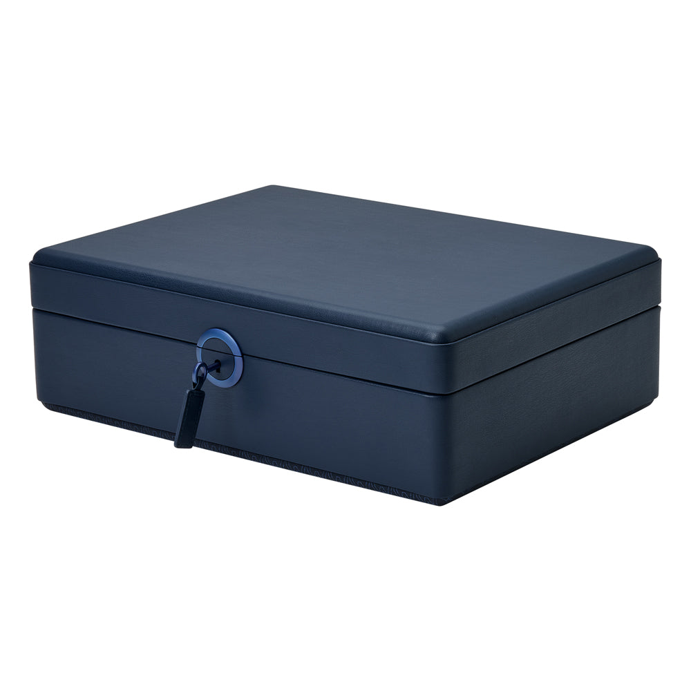 WOLF 1834 - Earth 5 Piece Watch Box with Storage - Midnight Blue